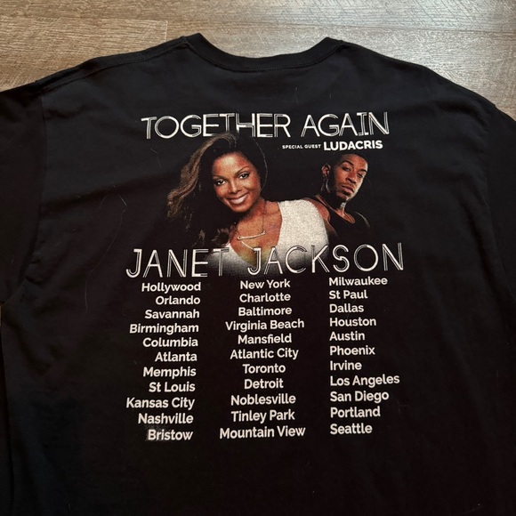 Janet Jackson Together Again 2023 Tour T-shirt featuring Ludacris Unisex. XL - Picture 8 of 8